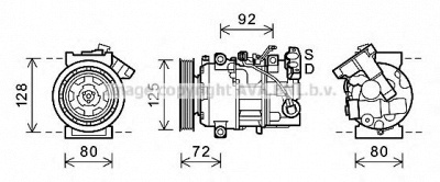 AVA QUALITY COOLING rtak489 -  Компрессор, кондиционер
